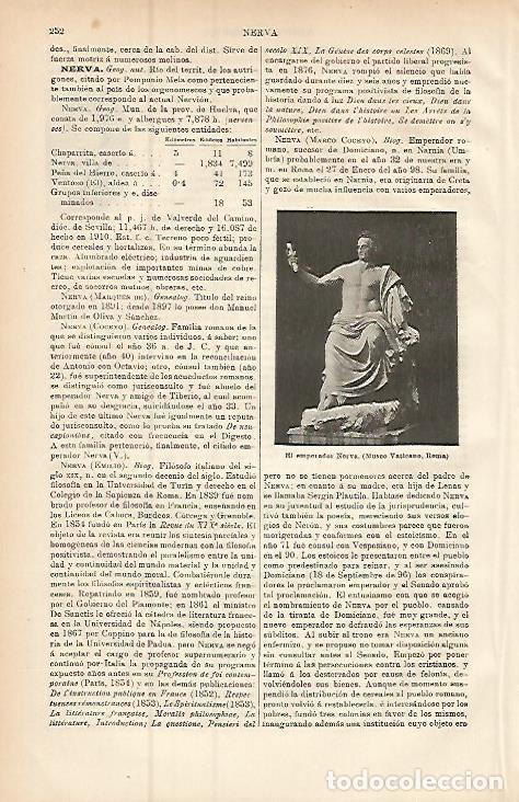 Otros art&iacute;culos de coleccionismo en papel: LAMINA ESPASA 9404: El emperador Nerva - Varios