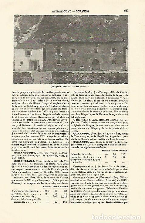 Otros art&iacute;culos de coleccionismo en papel: LAMINA ESPASA 21310: Casa en Ochagavia Navarra - Varios