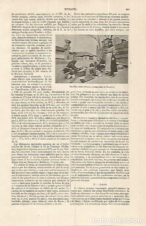 Otros art&iacute;culos de coleccionismo en papel: LAMINA ESPASA 19348: Familia en Bucarest Rumania - Varios