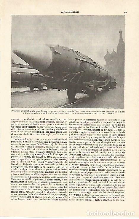 Otros art&iacute;culos de coleccionismo en papel: LAMINA ESPASA 20773: Proyectil ruso de tres etapas - Varios