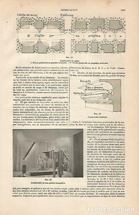 Otros art&iacute;culos de coleccionismo en papel: LAMINA ESPASA 4545: Iluminacion de calles - Varios Autores