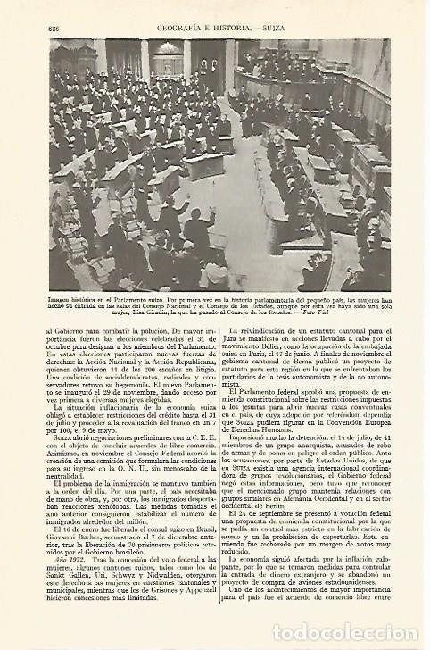 Otros art&iacute;culos de coleccionismo en papel: LAMINA ESPASA 13448: Parlamento de Suiza - Varios