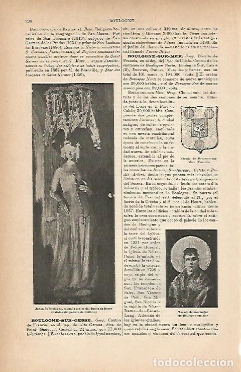 Otros art&iacute;culos de coleccionismo en papel: LAMINA ESPASA 11723: Juana de Boulogne - Varios
