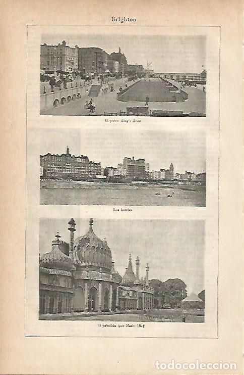 Otros art&iacute;culos de coleccionismo en papel: LAMINA ESPASA 11642: Panoramicas de Brighton Inglaterra - Varios