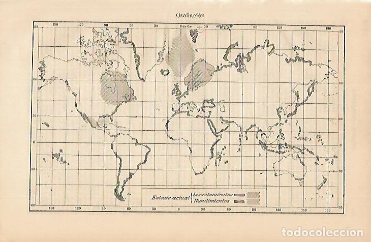 Otros art&iacute;culos de coleccionismo en papel: LAMINA ESPASA 4986: Mapa mundial de oscilacion - Varios Autores