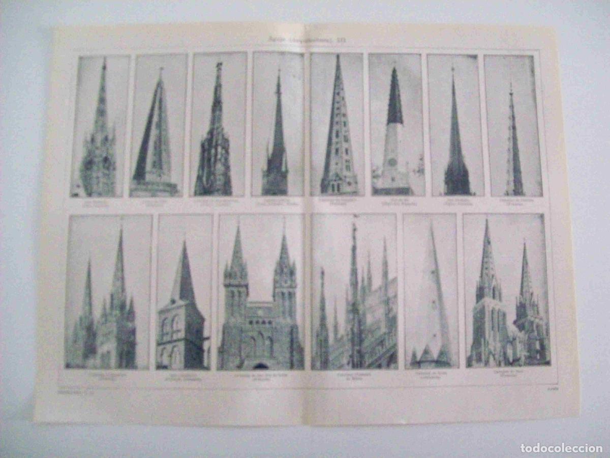 Otros art&iacute;culos de coleccionismo en papel: LAMINA ESPASA 12679: Agujas de catedrales - Varios