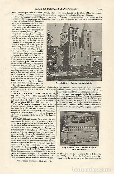 Otros art&iacute;culos de coleccionismo en papel: LAMINA ESPASA 23633: Iglesia de Paray le Monial - Varios