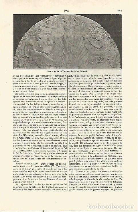 Otros art&iacute;culos de coleccionismo en papel: LAMINA ESPASA 23870: Las artes de la paz por F. Schenck - Varios