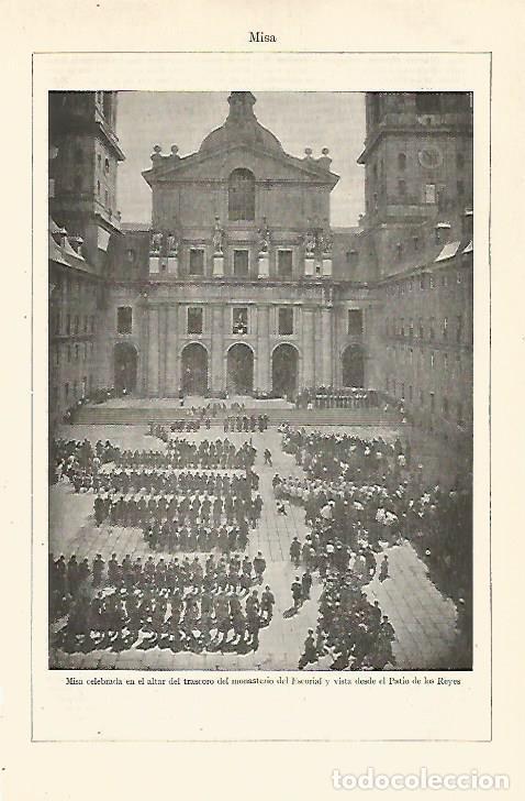 Otros art&iacute;culos de coleccionismo en papel: LAMINA ESPASA 24088: Misa en El Escorial - Varios