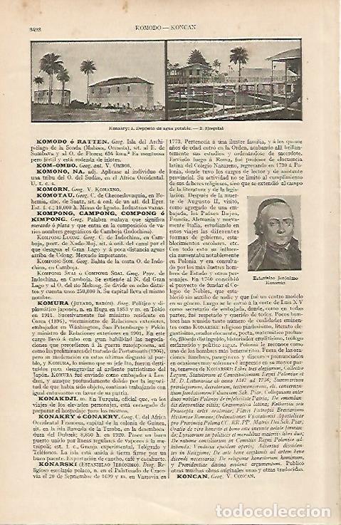 Otros art&iacute;culos de coleccionismo en papel: LAMINA ESPASA 6361: Vistas de Konakry Guinea - Varios Autores