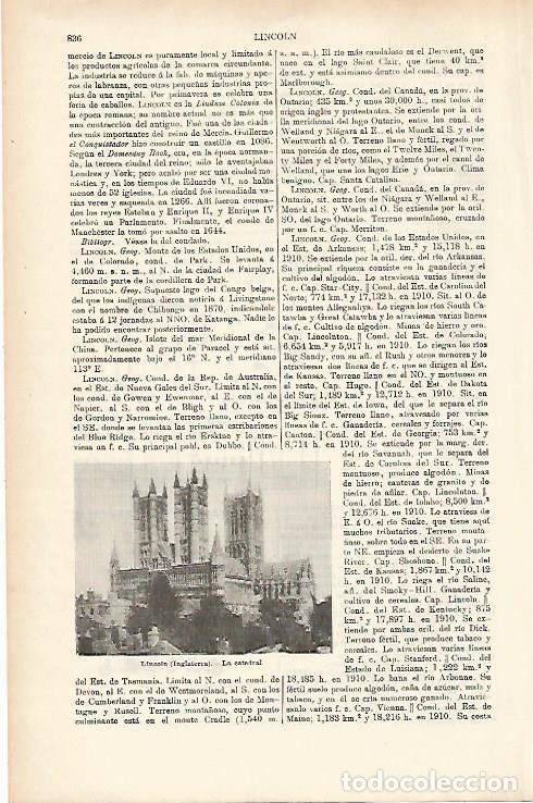 Otros art&iacute;culos de coleccionismo en papel: LAMINA ESPASA 25708: Catedral de Lincoln Inglaterra - Varios