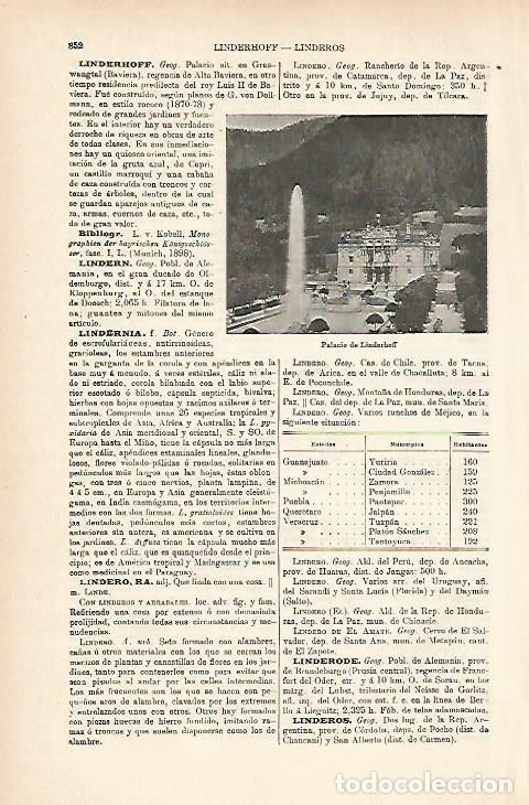 Otros art&iacute;culos de coleccionismo en papel: LAMINA ESPASA 25713: Palacio de Linderhoff Baviera - Varios