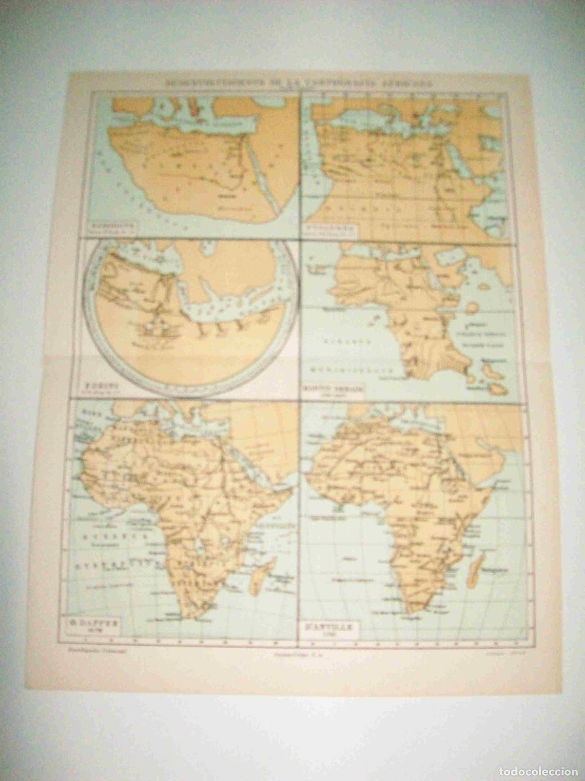 Otros art&iacute;culos de coleccionismo en papel: LAMINA ESPASA 15356: Desarrollo de la cartografia de Africa - Varios