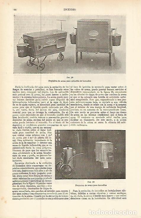 Otros art&iacute;culos de coleccionismo en papel: LAMINA ESPASA 9207: Dispositivos de arena para exticion de incendios - Varios