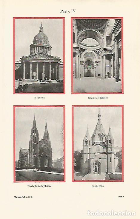 Otros art&iacute;culos de coleccionismo en papel: LAMINA ESPASA 23342: Panteon Iglesia Rusa y de Santa Clotilde en Paris - Varios