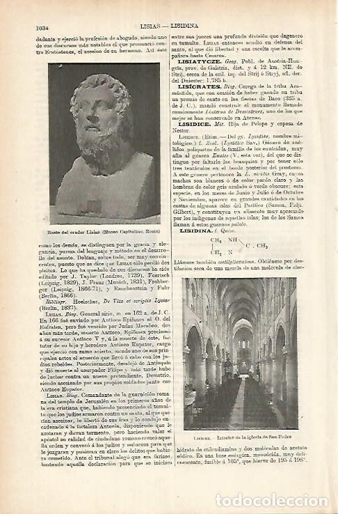 Otros art&iacute;culos de coleccionismo en papel: LAMINA ESPASA 25763: Busto del orador Lisias - Varios