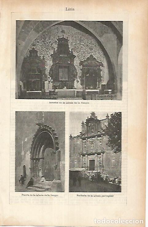 Otros art&iacute;culos de coleccionismo en papel: LAMINA ESPASA 25749: Iglesia de la Sangre en Liria - Varios