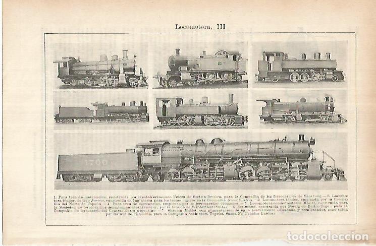 Otros art&iacute;culos de coleccionismo en papel: LAMINA ESPASA 25800: Locomotoras - Varios