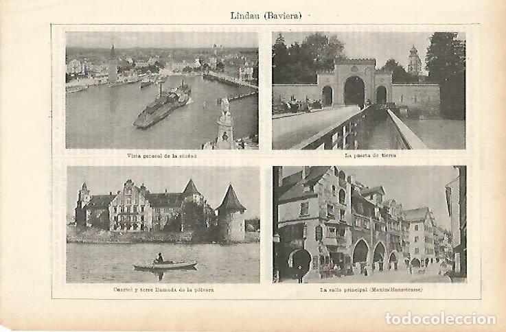 Otros art&iacute;culos de coleccionismo en papel: LAMINA ESPASA 25712: Vistas de Lindau Alemania - Varios