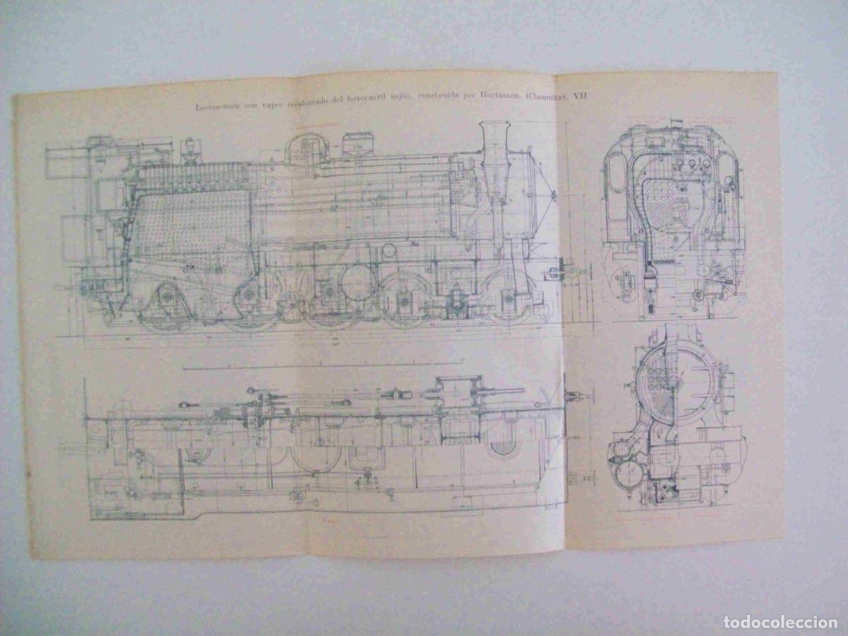 Otros art&iacute;culos de coleccionismo en papel: LAMINA ESPASA 25807: Locomotora con vapor de Hartmann - Varios
