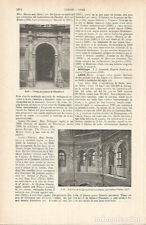 Otros art&iacute;culos de coleccionismo en papel: LAMINA ESPASA 25822: Palacio de Ghisalberti en Lodi - Varios