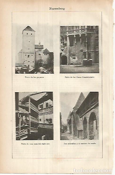 Otros art&iacute;culos de coleccionismo en papel: LAMINA ESPASA 25860: Edificios de Nuremberg - Varios