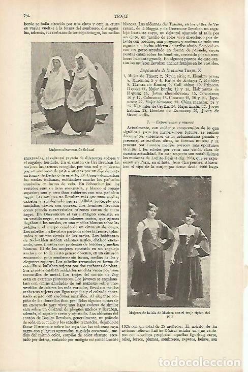 Otros art&iacute;culos de coleccionismo en papel: LAMINA ESPASA 33864: Mujeres de Albania y de la isla de Madera - Varios