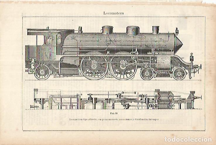 Otros art&iacute;culos de coleccionismo en papel: LAMINA ESPASA 25804: Locomotora Atlantic - Varios