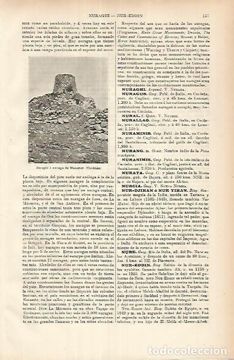 Otros art&iacute;culos de coleccionismo en papel: LAMINA ESPASA 25857: Nuraghi en Cerde&ntilde;a - Varios