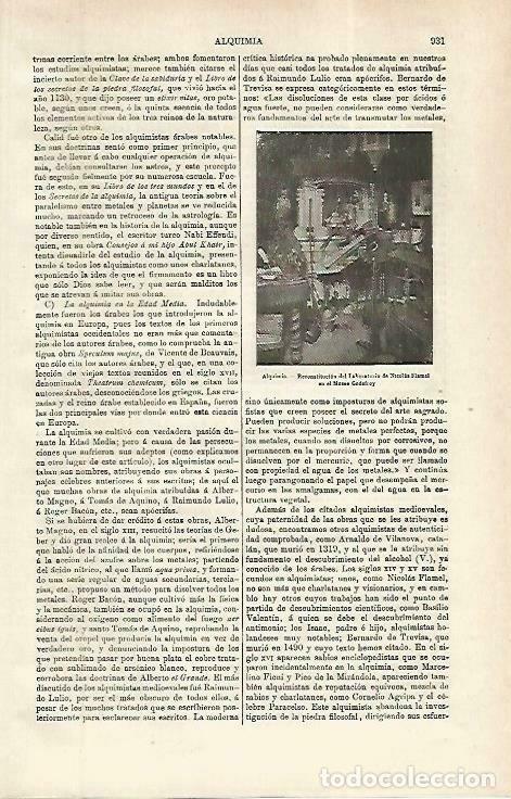 Otros art&iacute;culos de coleccionismo en papel: LAMINA ESPASA 33881: Reconstruccion del laboratorio de Flamel - Varios