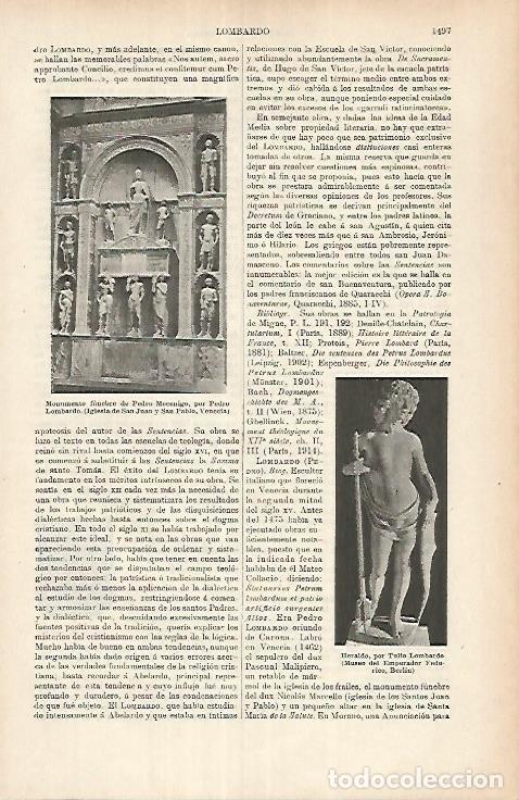 Otros art&iacute;culos de coleccionismo en papel: LAMINA ESPASA 25844: Sepulcro de Pedro Mocenigo por P. Lombardo - Varios
