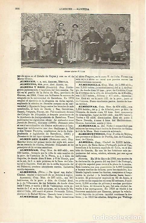 Otros art&iacute;culos de coleccionismo en papel: LAMINA ESPASA 33827: Almeas o cantantes de El Cairo - Varios