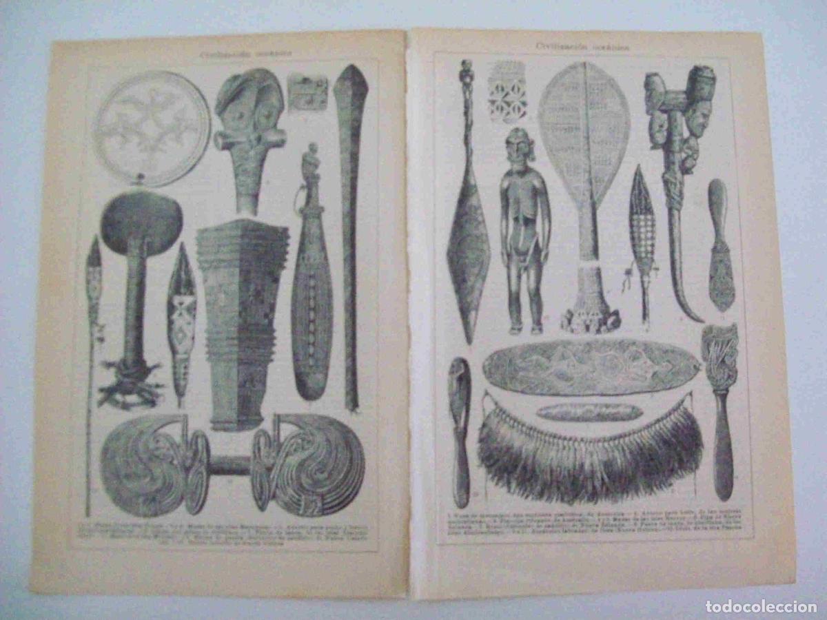 Otros art&iacute;culos de coleccionismo en papel: LAMINA ESPASA 25937: Civilizacion de Oceania - Varios