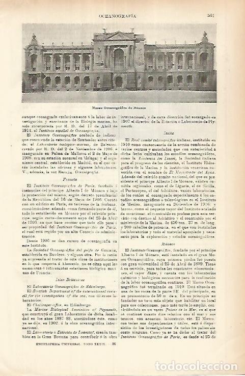 Otros art&iacute;culos de coleccionismo en papel: LAMINA ESPASA 25944: Museo Oceanografico de Monaco - Varios