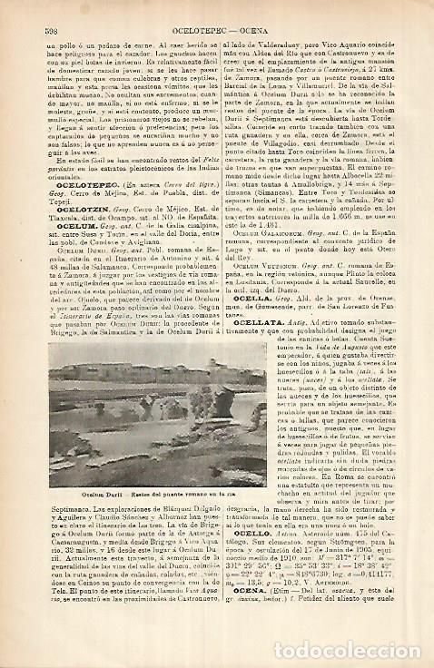 Otros art&iacute;culos de coleccionismo en papel: LAMINA ESPASA 25954: Restos del puente romano en Ocelum Durii Francia - Varios