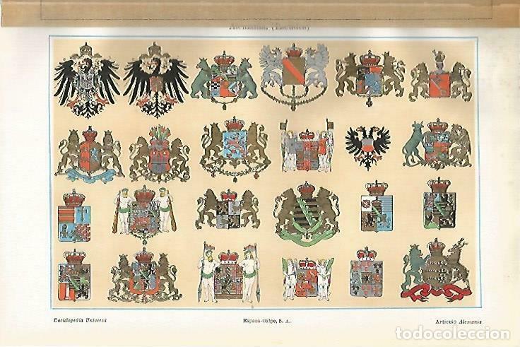 Otros art&iacute;culos de coleccionismo en papel: LAMINA ESPASA 33692: Escudos de Alemania - Varios