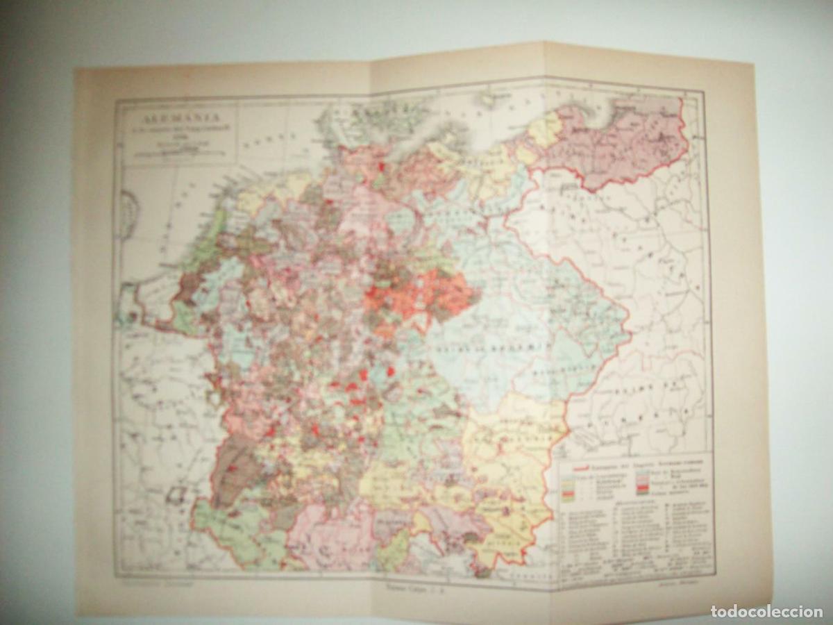 Otros art&iacute;culos de coleccionismo en papel: LAMINA ESPASA 33699: Mapa de Alemania en 1378 - Varios