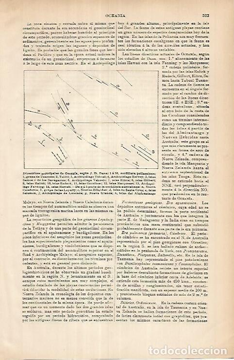 Otros art&iacute;culos de coleccionismo en papel: LAMINA ESPASA 25934: Directrices principales de Oceania - Varios