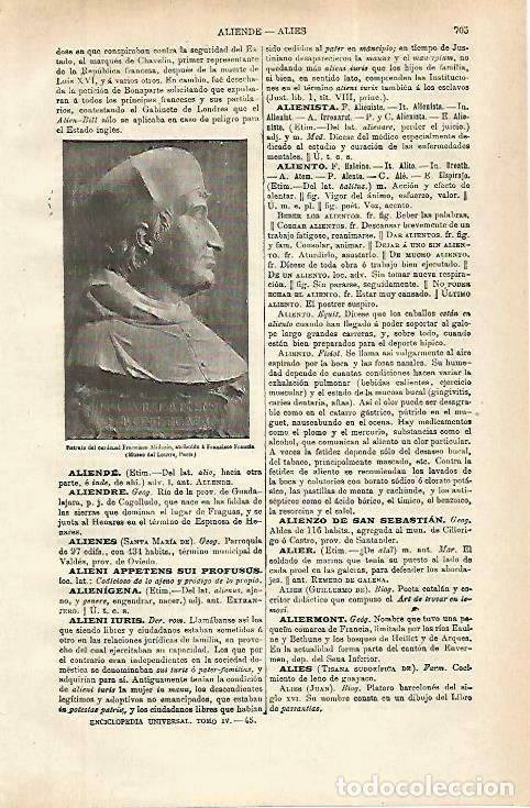 Otros art&iacute;culos de coleccionismo en papel: LAMINA ESPASA 33795: Retrato del cardenal Francisco Alidosio - Varios