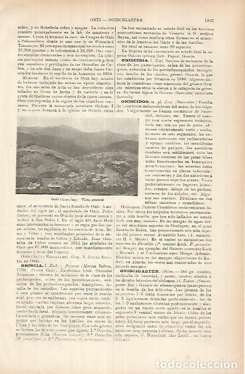 Otros art&iacute;culos de coleccionismo en papel: LAMINA ESPASA 26053: Vista de Onis Asturias - Varios