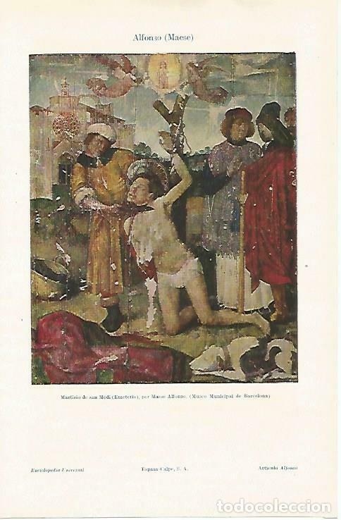 Otros art&iacute;culos de coleccionismo en papel: LAMINA ESPASA 33751: Martirio de San Medi, por Maese Alfonso - Varios