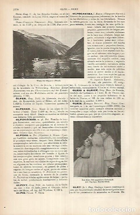 Otros art&iacute;culos de coleccionismo en papel: LAMINA ESPASA 26039: Vista del Olperer Tirol - Varios