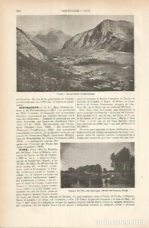 Otros art&iacute;culos de coleccionismo en papel: LAMINA ESPASA 25991: Oisans y las montalas de Belledoune - Varios
