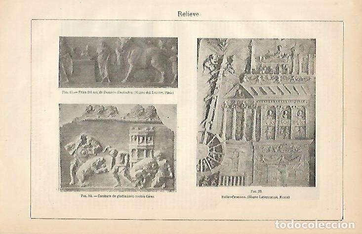 Otros art&iacute;culos de coleccionismo en papel: LAMINA ESPASA 989: Relieves romanos - Varios Autores