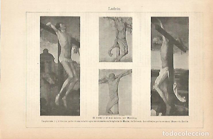Otros art&iacute;culos de coleccionismo en papel: LAMINA ESPASA 8911: El bueno y el mal ladron por Memling - Varios
