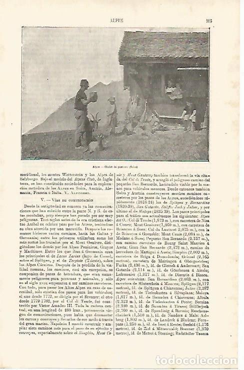 Otros art&iacute;culos de coleccionismo en papel: LAMINA ESPASA 11268: Chalet de pastores en Suiza - Varios
