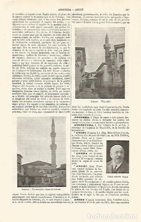 Otros art&iacute;culos de coleccionismo en papel: LAMINA ESPASA 19060: Vistas de Ankara Turquia - Varios
