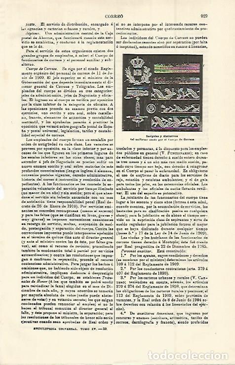 Otros art&iacute;culos de coleccionismo en papel: LAMINA ESPASA 15050: Insignias de correos - Varios