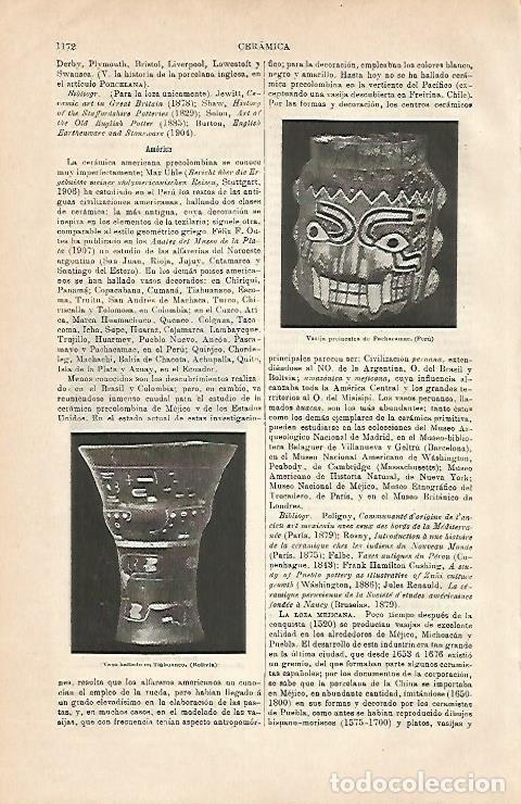 Otros art&iacute;culos de coleccionismo en papel: LAMINA ESPASA 2906: Ceramicas precolombinas - Varios Autores