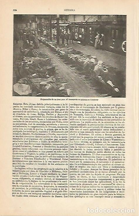 Otros art&iacute;culos de coleccionismo en papel: LAMINA ESPASA 497: Tren para heridos de la Primera Guerra Mundial en Cambray - Varios autores